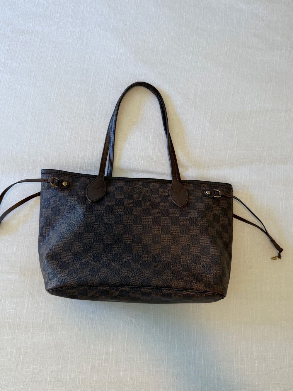 Louis Vuitton Damier Ebene Neverfull PM Tote Bag Handbag-
